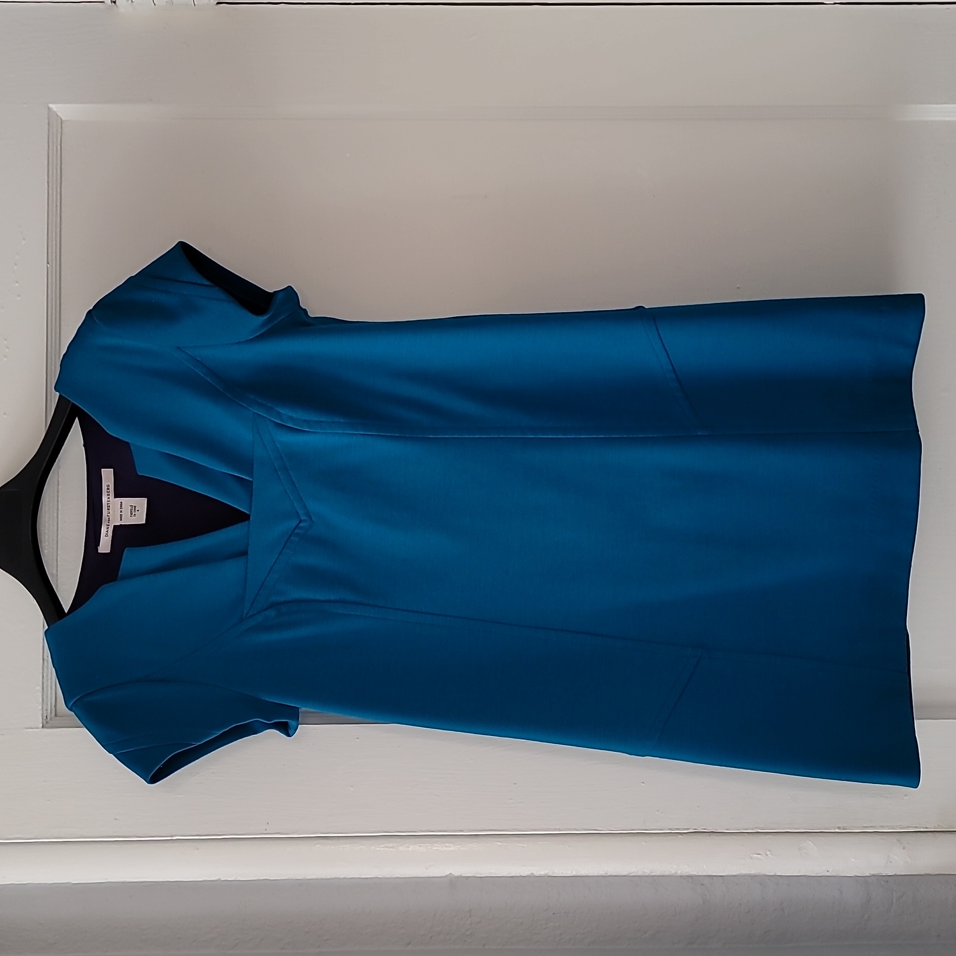 Dvf Turquoise Wool Valda Dress
